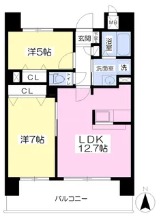 ソル・レヴェンテ【502号室】の間取り