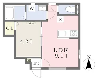 Girasole Kitadoi【106号室】の間取り