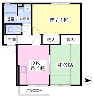 Sejour雅C棟【202号室】の間取り