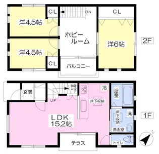 兵庫県姫路市飾磨区西浜町1丁目【一戸建】の間取り
