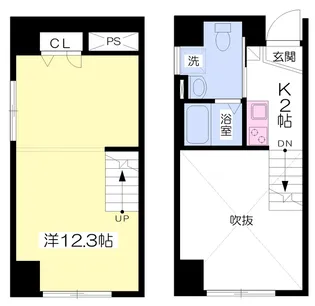 グリーンビュー西堀端【301号室】の間取り