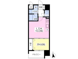 アーバン勝山町【201号室】の間取り