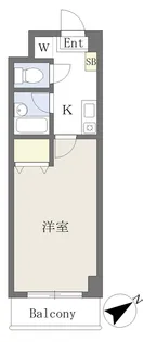APEX FLAT R【412号室】の間取り