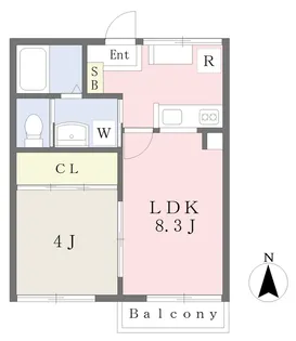 POPOLO宮田【205号室】の間取り