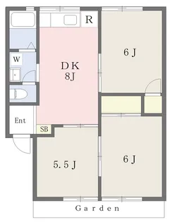 古川西ハイツC棟【102号室】の間取り