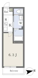 MIMU南海神【104号室】の間取り