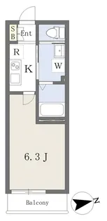 MIMU南海神【202号室】の間取り