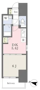 ウィニーズレジデンス五橋【401号室】の間取り