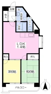 グリーンハイツ朝日ケ丘【205号室】の間取り