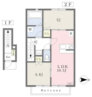 amuse英賀保【203号室】の間取り