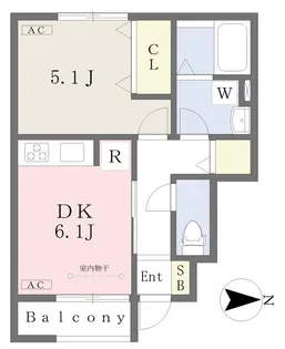 HYO−DORU東長戸【106号室】の間取り