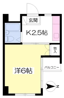 1Kの間取り画像