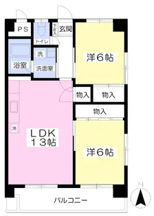 サンシャイン緑町【801号室】の間取り