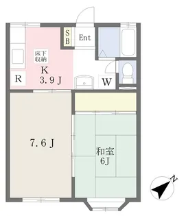 クレセール八木山【103号室】の間取り