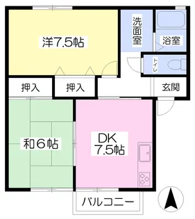 メゾン・ニューリバー【201号室】の間取り
