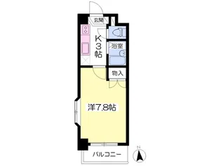 カーザ・ビアンカ道後【404号室】の間取り