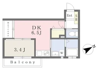 リコルド河原町【302号室】の間取り