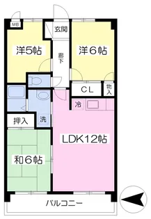 メゾンフォンテーヌ【402号室】の間取り
