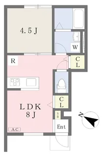 Girasole Kinuyama【103号室】の間取り