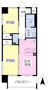 ヴィラ・アンソレイエ【407号室】の間取り