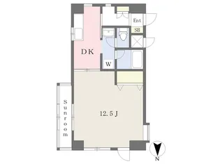 ツイン・マスト【402号室】の間取り