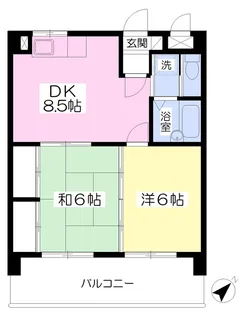 シティハイツ三郎丸【503号室】の間取り