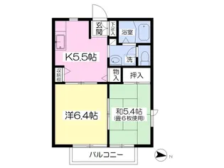 GREEN COURT台原【201号室】の間取り