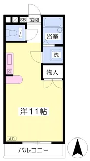 ウェル萱町【103号室】の間取り