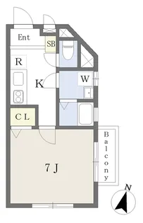 クラウド【205号室】の間取り