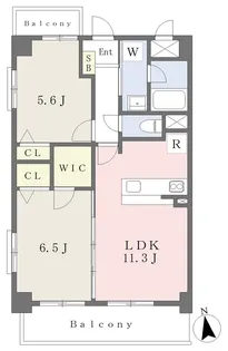 ニューシャイン戸畑【603号室】の間取り