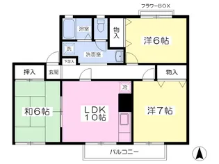 トゥインクル中條A棟【203号室】の間取り