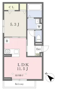 ラピットラK【303号室】の間取り