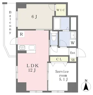 イルマーレ小坂【805号室】の間取り
