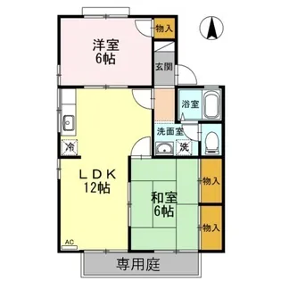 メゾン・ベルラルジュ カトレア館【102号室】の間取り