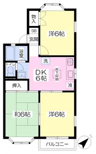 グリーンヒルズ【101号室】の間取り