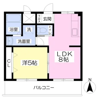 セントラル森松【203号室】の間取り