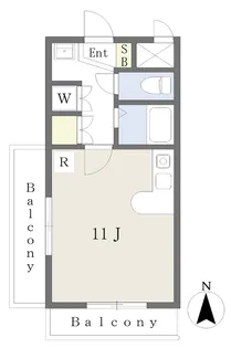 ヴィラ・アンソレイエ南梅本【301号室】の間取り