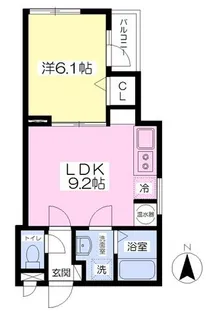 K’s cube 桂川【202号室】の間取り
