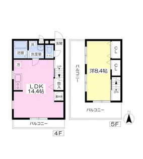 K’s cube 桂川【403号室】の間取り