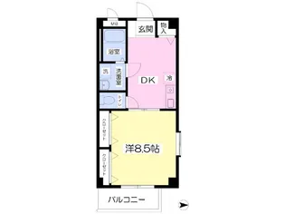 フォブールサミュゼ【201号室】の間取り