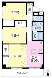 セニデコ・プロヴァンス【405号室】の間取り