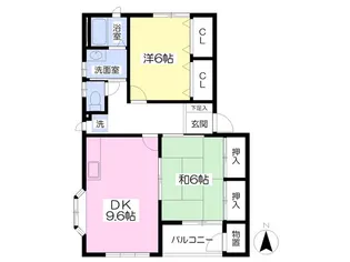 カーム高森Ⅱ【305号室】の間取り