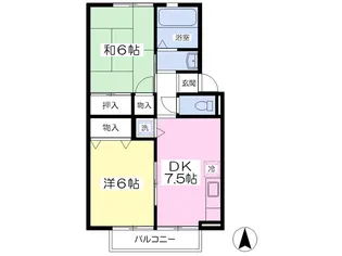 ソレイユ【2階】の間取り