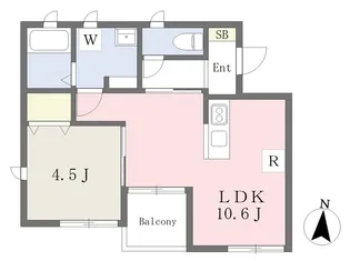 IL SOLE【201号室】の間取り
