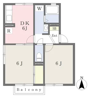 フレンドリーハイツ日野Ⅱ【202号室】の間取り