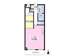 Bel・Vita【302号室】の間取り