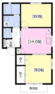 ディアス矢野B棟【102号室】の間取り