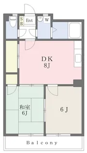 キャステル行橋【107号室】の間取り