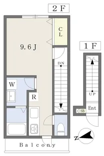 EARL’S COURT北条Ⅲ A【203号室】の間取り