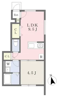EARL’S COURT北条Ⅲ B【105号室】の間取り